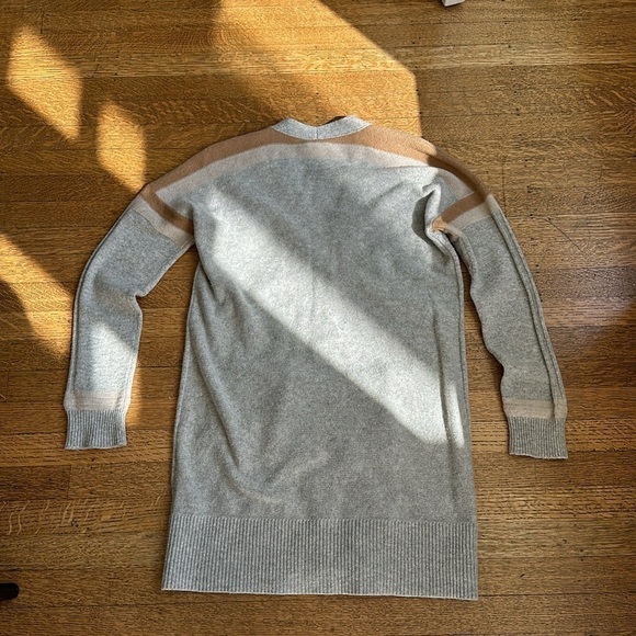 BOGNER Lea Gray & Taupe Wool Cashmere Blend Long Cardigan – Size XS - Picture 12 of 13